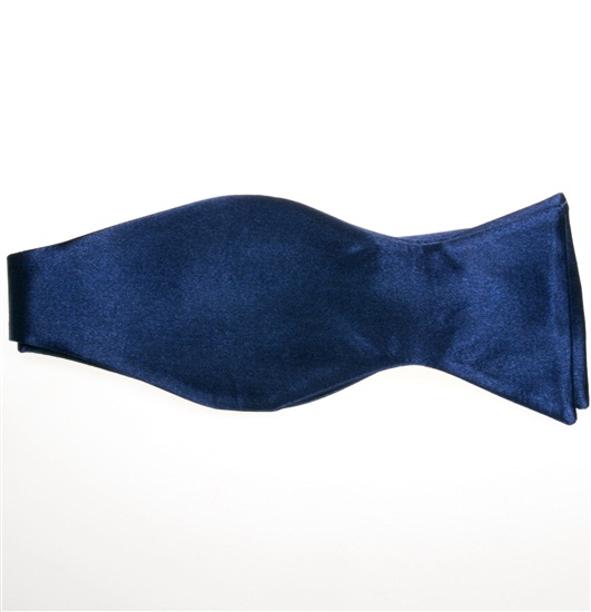 Deep Blue Self Bow Tie