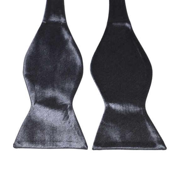 Dark Grey Self Bow Tie