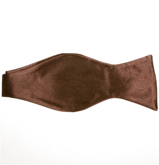 Brown Self Bow Tie