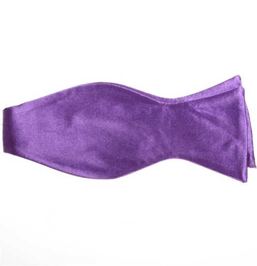 Purple Self Bow Tie
