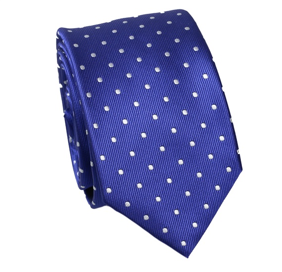 Royal Blue Dots Slim Tie