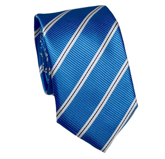 Royal Blue with Stripes Slim Tie