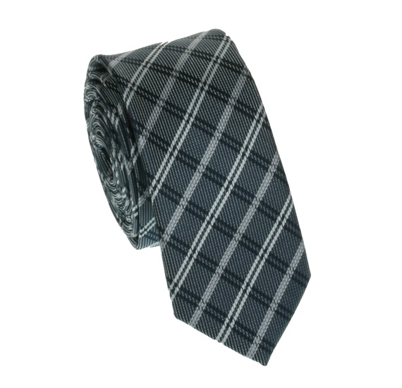 Blue Tartan Skinny Tie