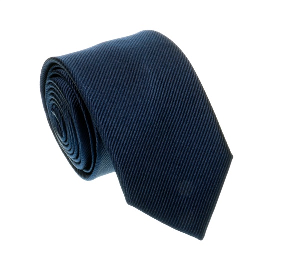 Navy Blue Jacquard Natural Silk Tie