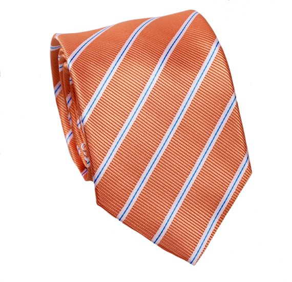 Orange Striped Tie