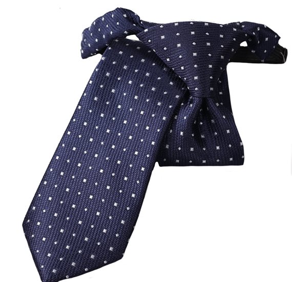 Boy's Blue White Squares Tie