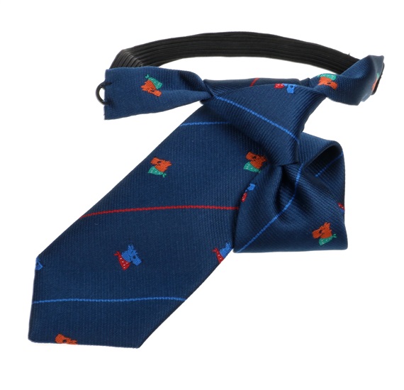 Boy's Navy Blue Printted Tie