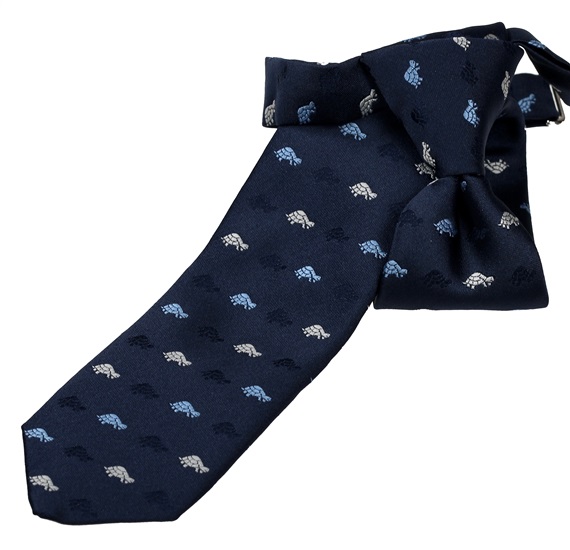 Boy's Dark Blue Turtles Tie