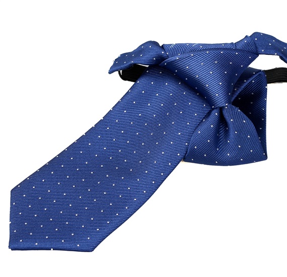 Boy's Blue with White Dots Tie