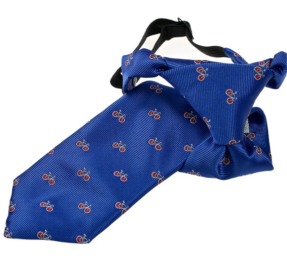 Boy's Royal Blue Tie with Bikes