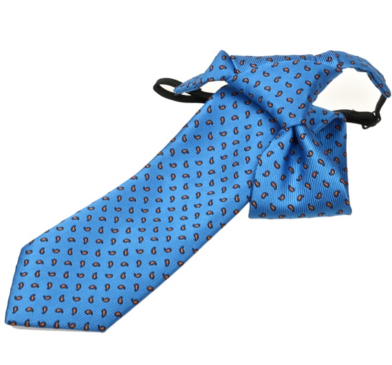 Boy's Royal Blue Paisley Tie