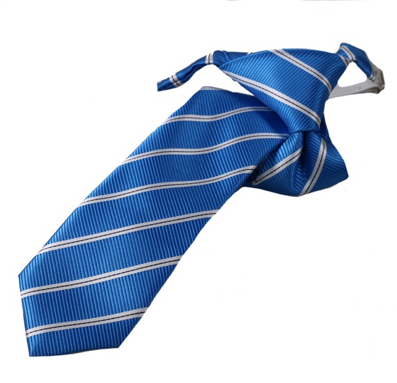 Boy's Royal Blue Striped Tie