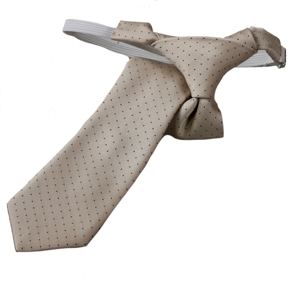Boy's Beige Polka Dot Tie