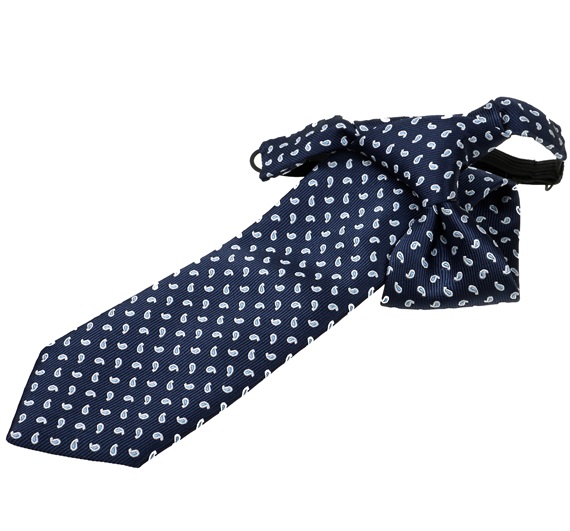 Boy's Dark Blue Paisley Tie