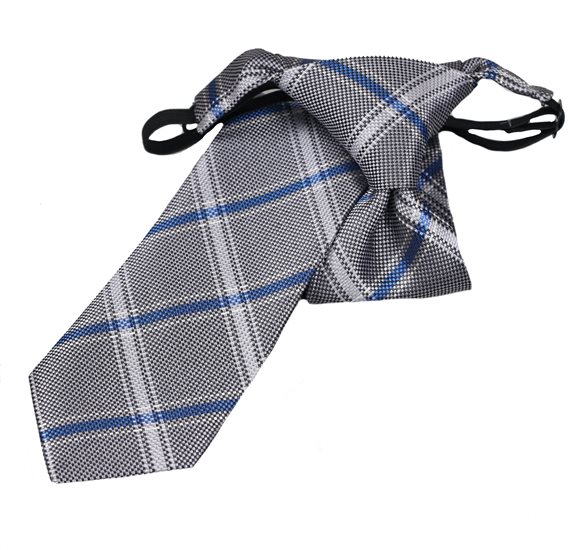 Boy's Checked Grey Tie