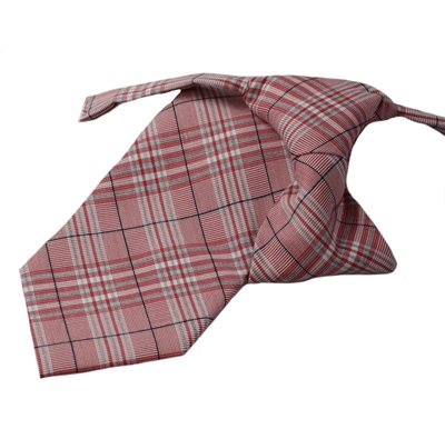 Boy's Checkered Pink Coral Tie