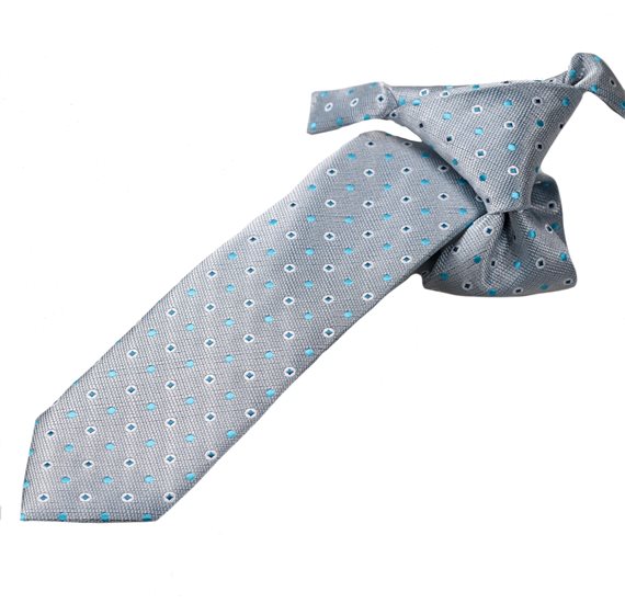 Boy's Grey Dots Tie