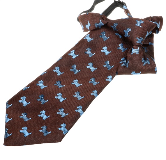Boy's Brown Schnauzer Tie