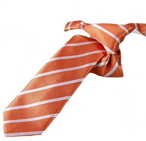 Boy's Orange Striped Tie