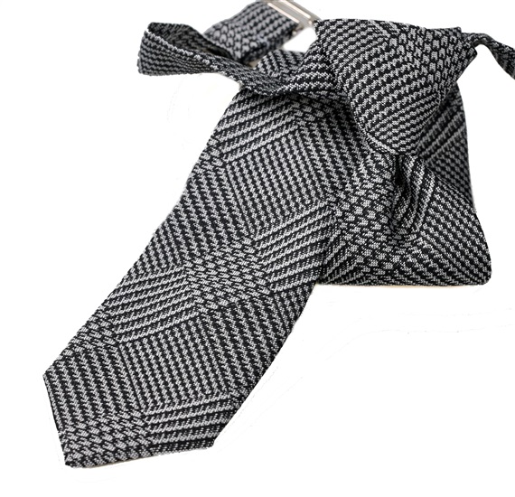 Boy's Prince of Wales Black and Grey Tie