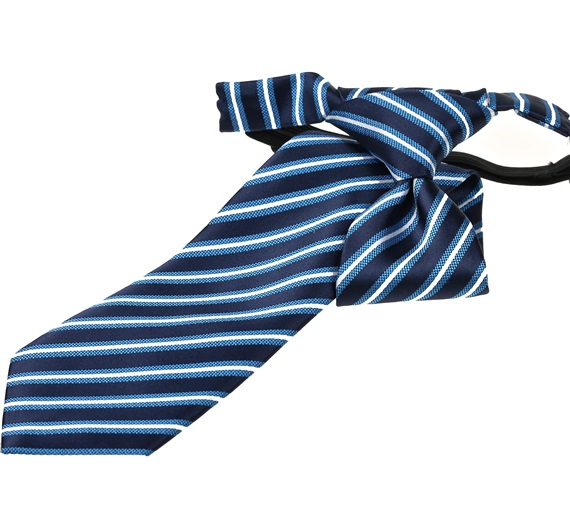 Boy's Dark Blue Striped Tie