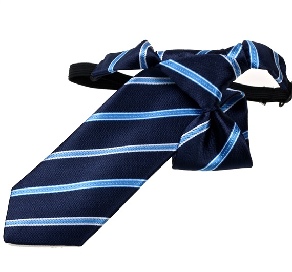 Boy's Navy Blue Stripped Tie