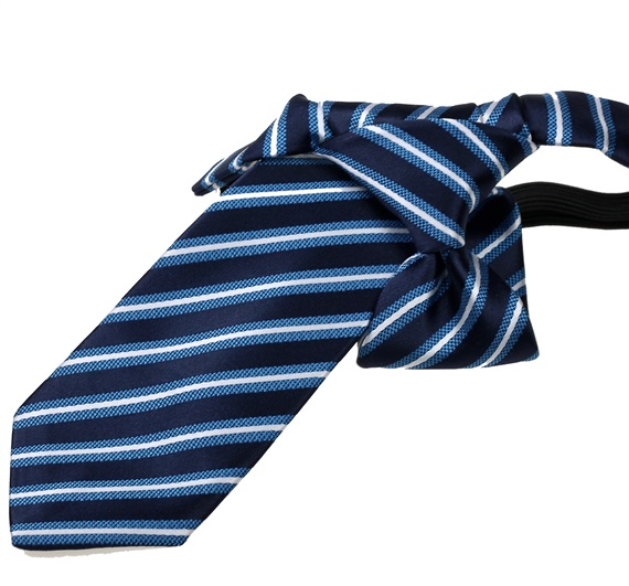Boy's Navy Blue Stripped Tie