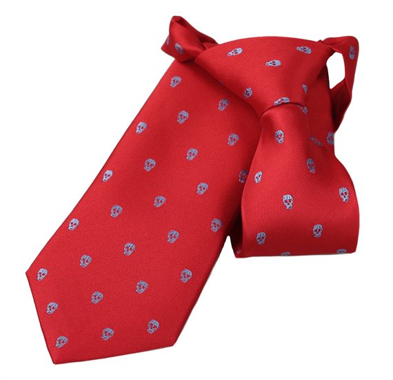 Boy's Red Skulls Tie