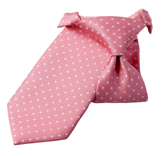 Boy's Polka Dots Pink Tie