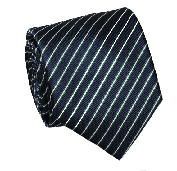 Dark Blue and Green Stripes Tie
