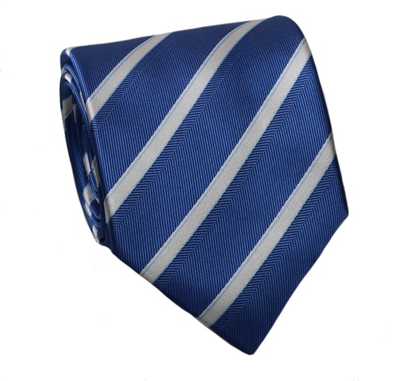 Royal Blue Striped Tie