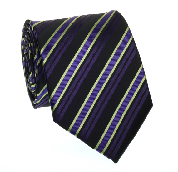 Purple and Black Stripes Tie