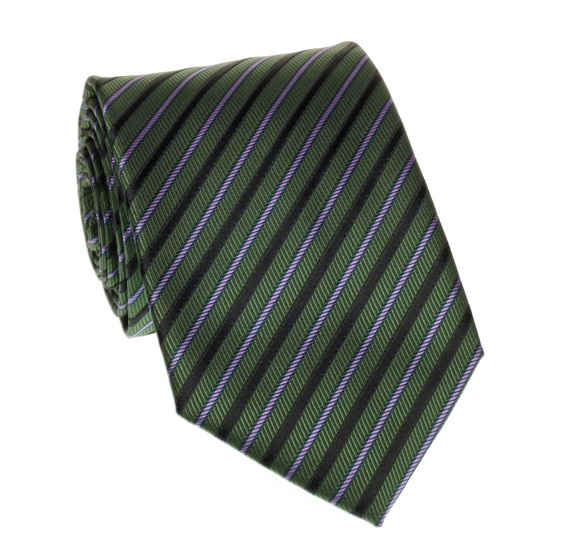 Green Stripes Tie
