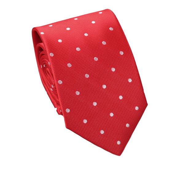 Red with White Dots Tie