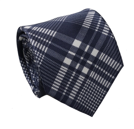 Blue Tartan Natural Silk Tie