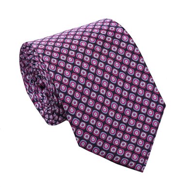 Op Art Style Magenta Tie