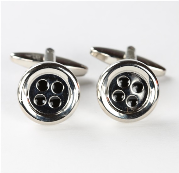 Button Metal Cufflinks
