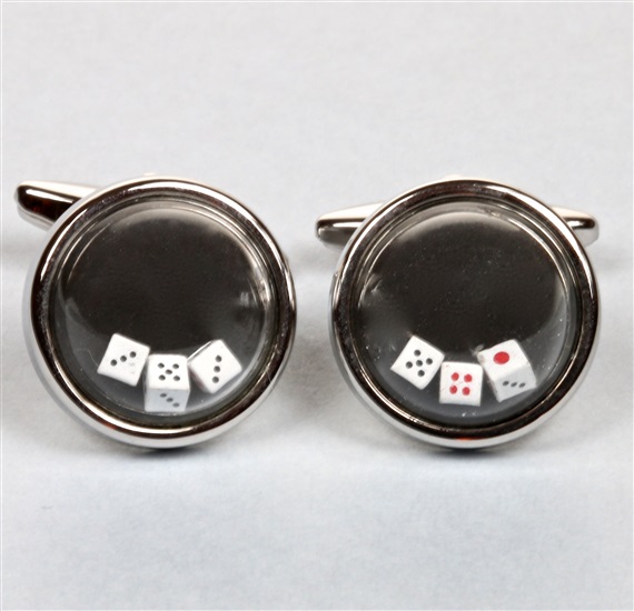 Metal Dice Shaker Cufflinks