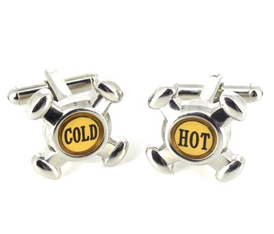 Hot and Cold Tap Cufflinks