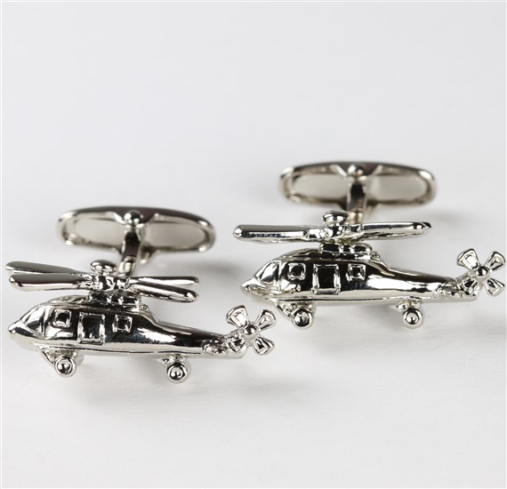 Helicopter Metal Cufflinks