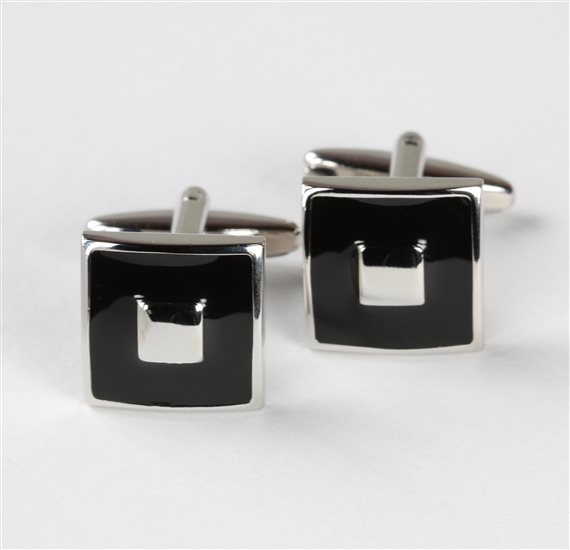 Square Black Cufflinks