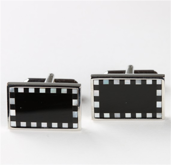 Onyx and Motherpearl Cufflinks