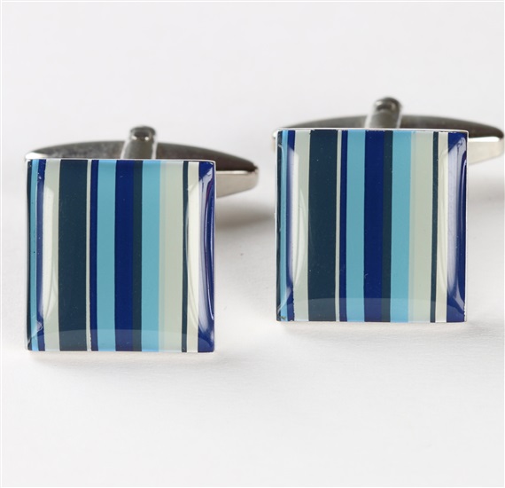 Blue Stripes Cufflinks