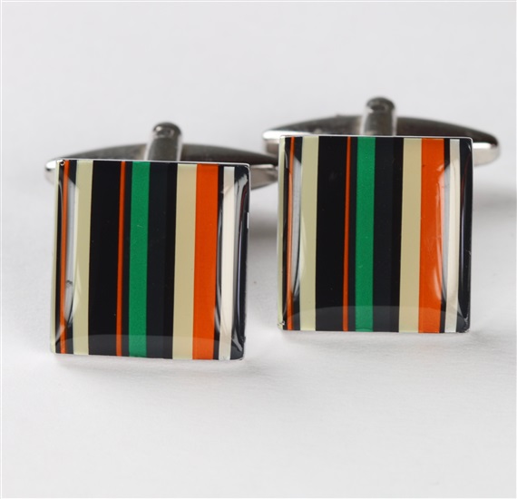 Green and Orange Cufflinks