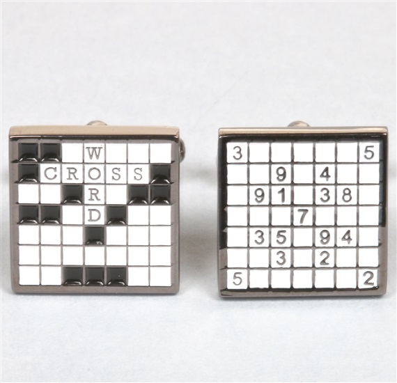 Sudoku and Crosswords Cufflinks