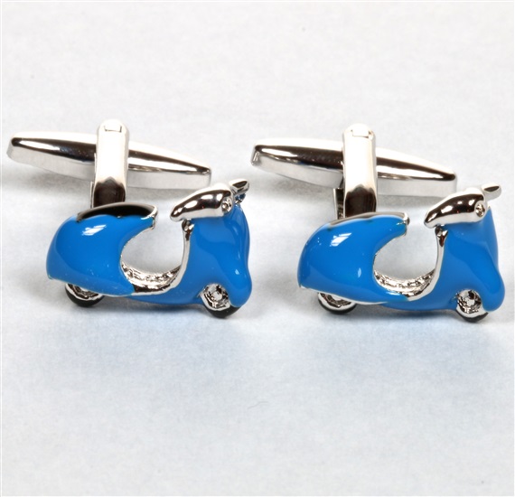 Blue Scooter Cufflinks