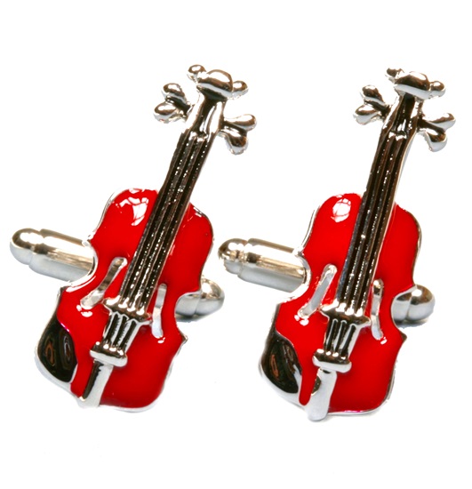 Red Violin Cufflinks