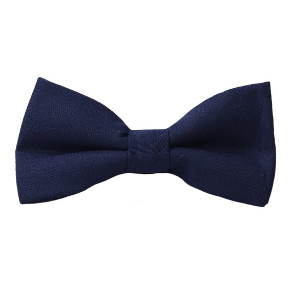 Dark Blue Cotton Bow Tie