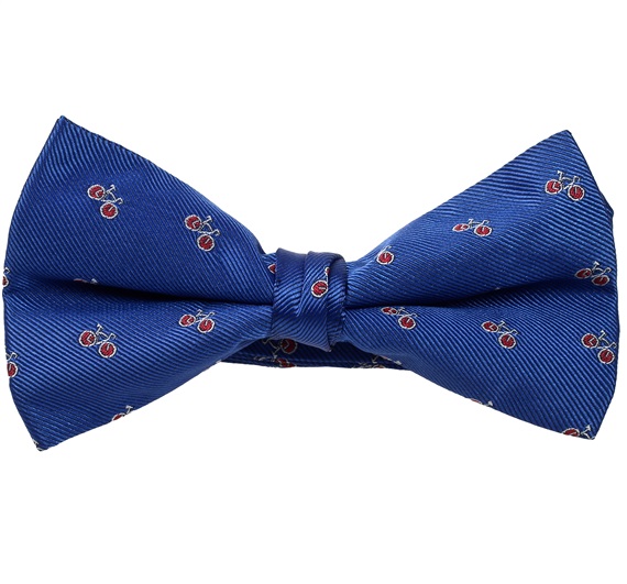 Royal Blue Bow Tie with Red Bicycles