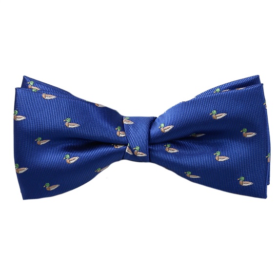 Royal Blue Bow Tie with Ducks
